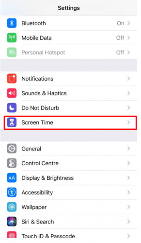 iPhone screen time