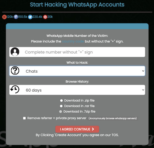 Hacking WhatsApp accounts