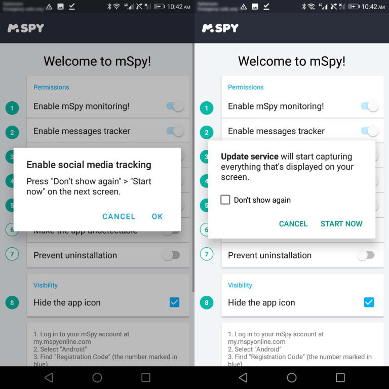 mSpy setup for Android