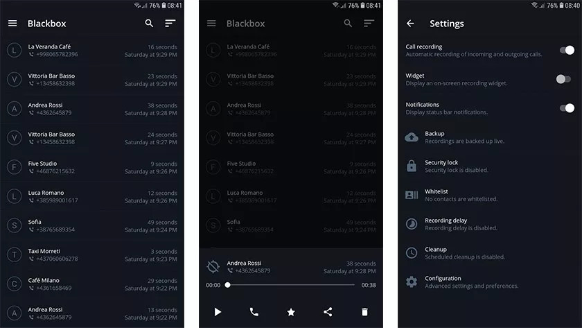 Blackbox call recording app for iPhone