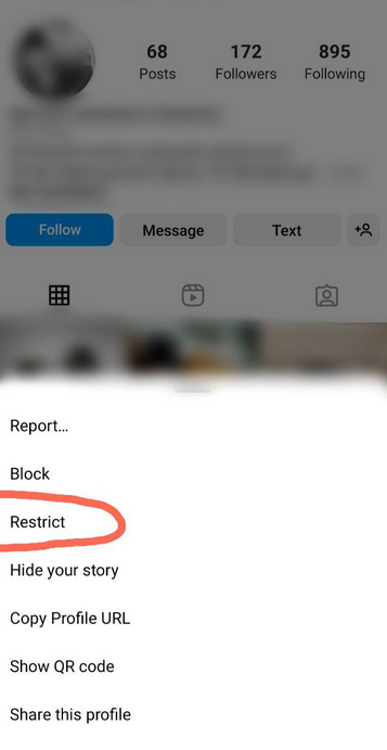 Instagram Restrict feature