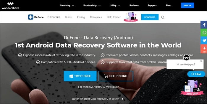 Wondershare Dr Fone data recovery software